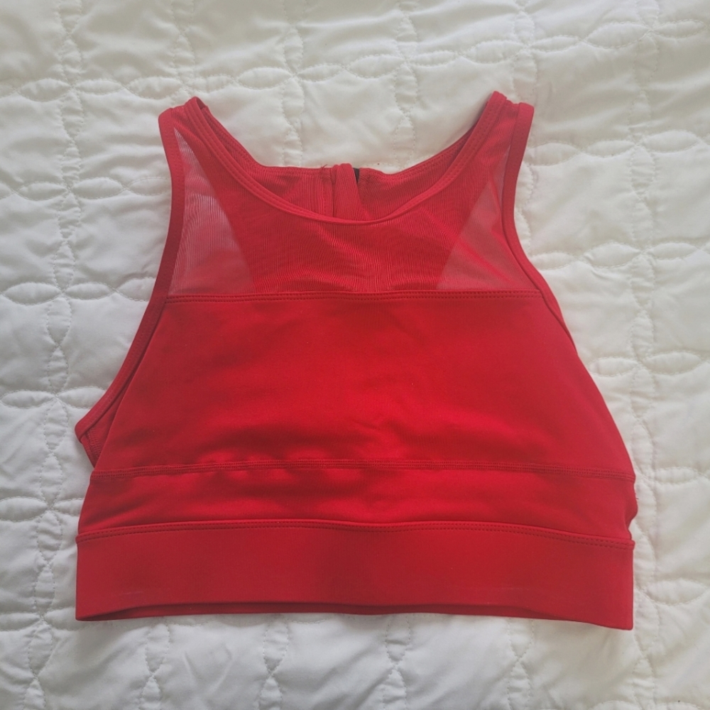ZYIA Red Mesh Sports Bra